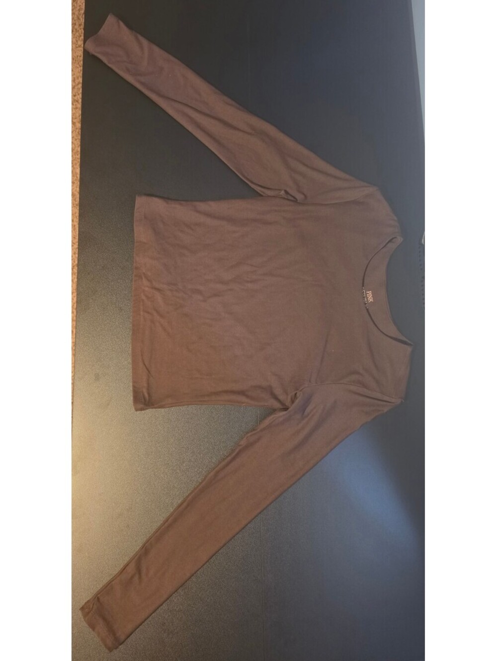 Pink Republic Girls Long Sleeve Top Size Medium Chocolate Chip Brown